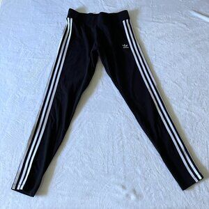 adidas Originals 3-Stripes Black Leggings Women Med